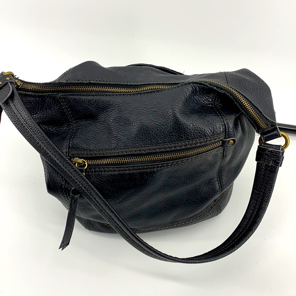 THE SAK Black Pebbled Leather Shoulder Bag - Picture 3 of 12